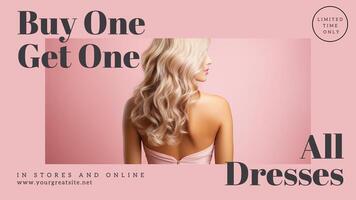 pink twitter post discount sale design template