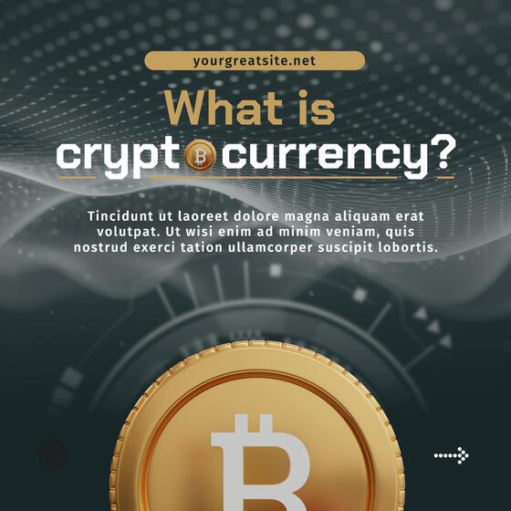 Crypto Education Linkedin Post Template