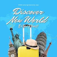 travel destination instagram post template design idesa