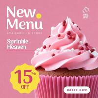 New Cupcake Product Update Instagram Post Template