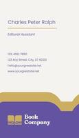 Book Publishers Business Card template