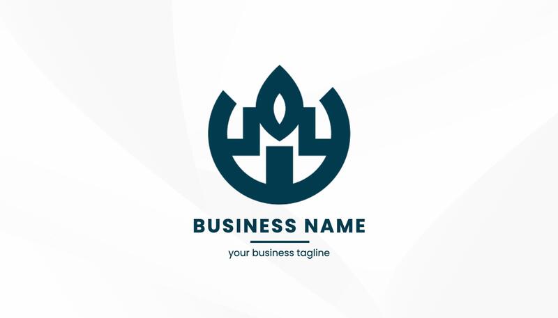 Dark Blue Modern Business Owner Business Card