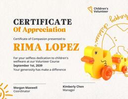 child charity certificate template design ideas