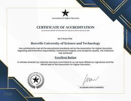 Blue Gold Simple Minimalist Education Institution Certificate template