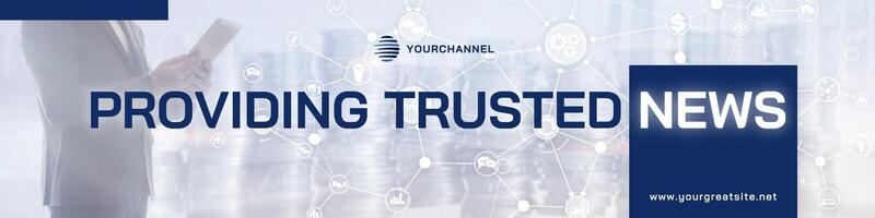 News Channel Linkedin Banner template