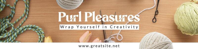 Knitting Hobby LinkedIn Banner template