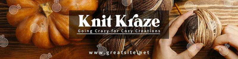 Knitting Hobby LinkedIn Banner template