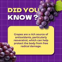 Purple Linkedin Post About Grapes template