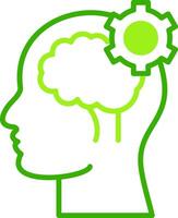 Cognitive Function Green Tone Icon vector