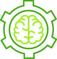 Brain Functions Green Tone Icon vector