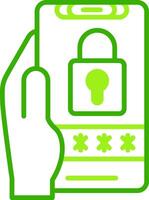 Pin Code Green Tone Icon vector