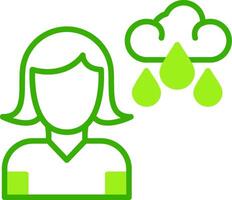 Depression Green Tone Icon vector