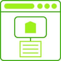 Site Map Green Tone Icon vector