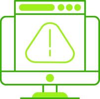 Web Alert Green Tone Icon vector