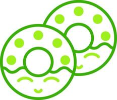 Doughnut Green Tone Icon vector