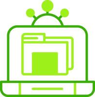 Files Exchange Green Tone Icon vector