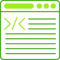 Coding Green Tone Icon vector