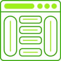 Website Builder Green Tone Icon vector