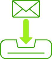 Inbox Green Tone Icon vector
