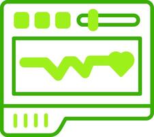 Pacemaker Green Tone Icon vector