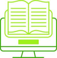 E Learning Green Tone Icon vector