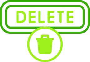 Delete Green Tone Icon vector
