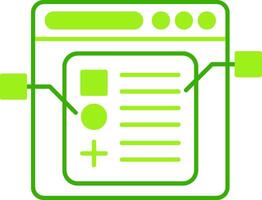Web Design Green Tone Icon vector