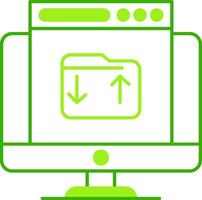 Upload Green Tone Icon vector