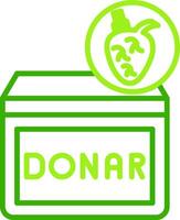 Heart Donar Green Tone Icon vector