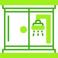 Shower Room Green Tone Icon vector