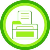 Open File Green Tone Circle Icon vector