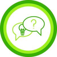 Problem Finding Green Tone Circle Icon vector