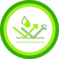 Water Resistant Green Tone Circle Icon vector