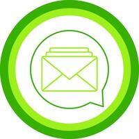 Email Green Tone Circle Icon vector