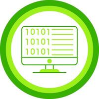 Code Green Tone Circle Icon vector