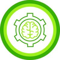 Brain Functions Green Tone Circle Icon vector