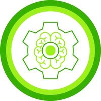 Brain Functions Green Tone Circle Icon vector