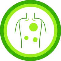 Eczema Green Tone Circle Icon vector