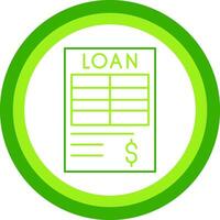 Loan Green Tone Circle Icon vector