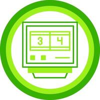Lap Counters Green Tone Circle Icon vector