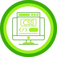 Css Green Tone Circle Icon vector