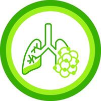 Bronchiectasis Green Tone Circle Icon vector