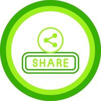 Share Green Tone Circle Icon vector
