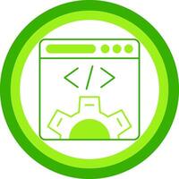 Web Design Green Tone Circle Icon vector