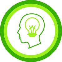 Visionary Mindset Green Tone Circle Icon vector