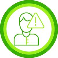 Danger Green Tone Circle Icon vector