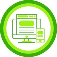Responsive Design Green Tone Circle Icon vector