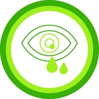 Eye Green Tone Circle Icon vector