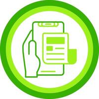 News Green Tone Circle Icon vector