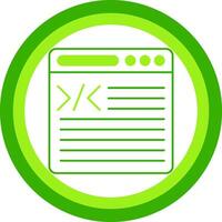 Coding Green Tone Circle Icon vector